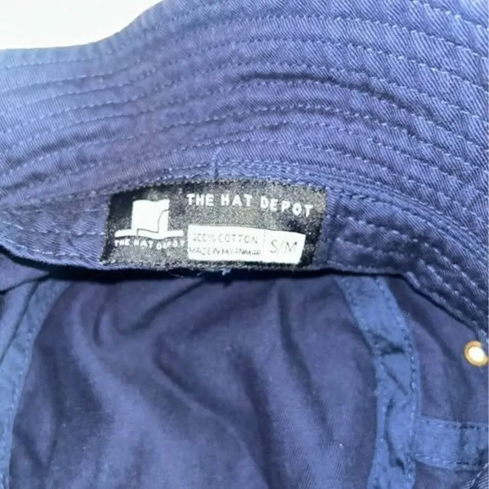 The Hat Depot Navy Blue Bucket Hat